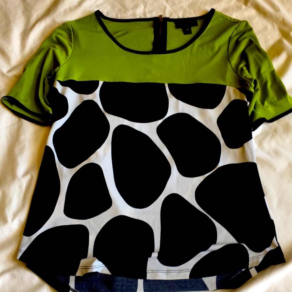 Cow-print blouse